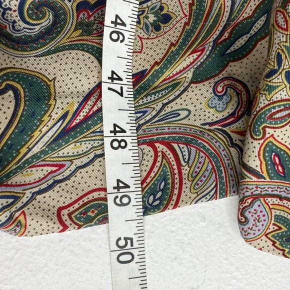 J.G. Hook Vintage Paisley Print Midi Dress Short Sleeve Button Front Sz 14 - Picture 8 of 13